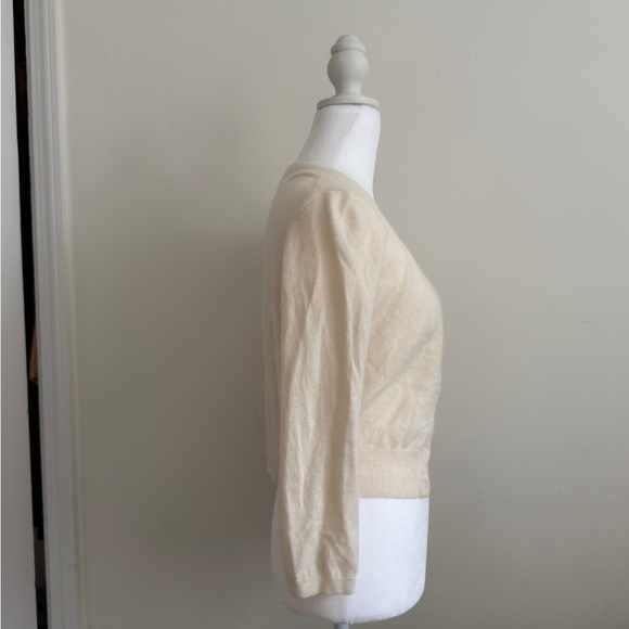 Boden 100% Cashmere Cream Cardigan Sweater Size X-Small - Picture 6 of 9